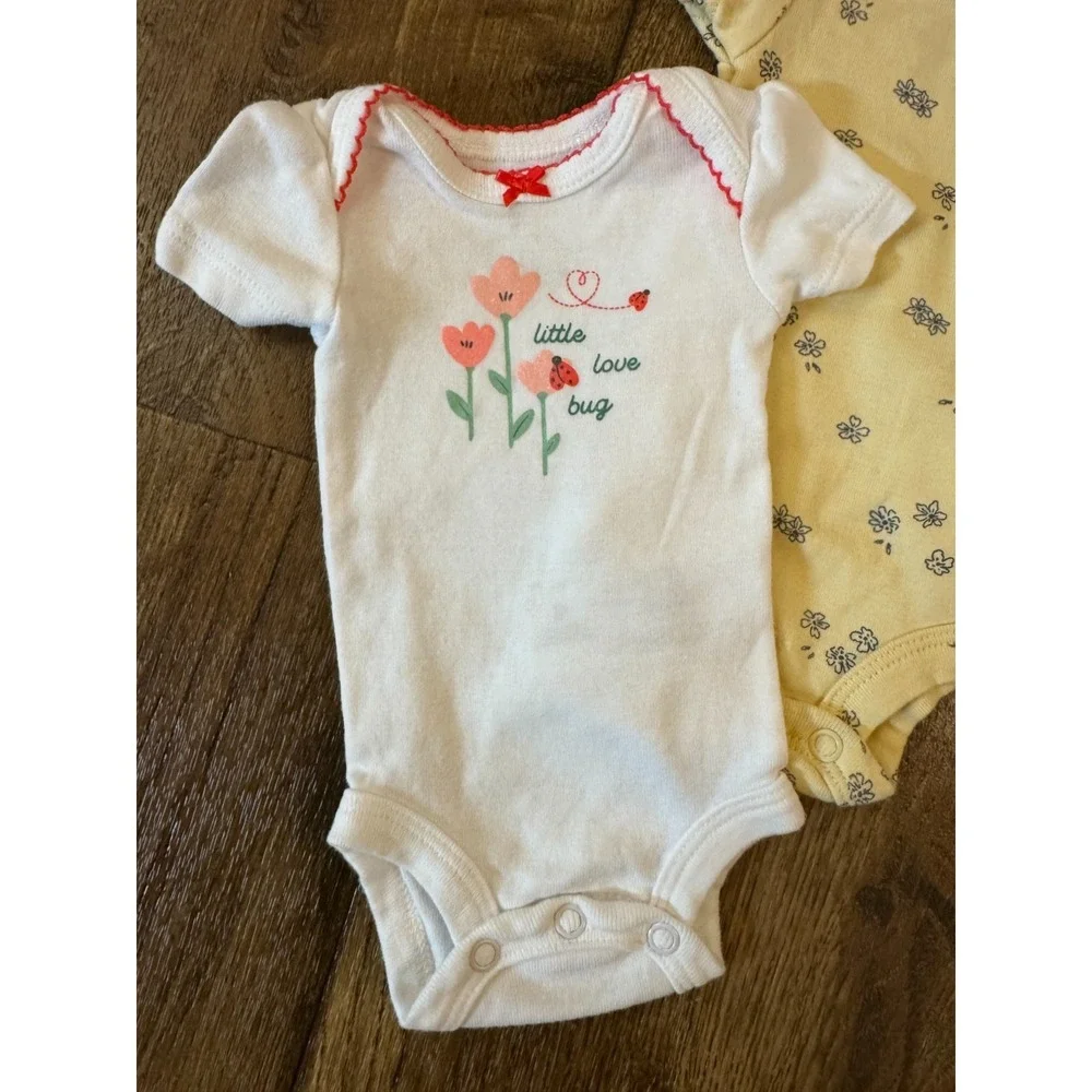 Preemie‎ Baby Girl Bodysuits Short Sleeve Shirts Outfits Summer Lot Cute Bundle